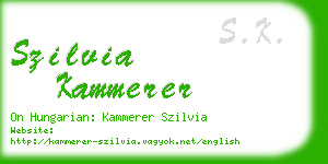 szilvia kammerer business card